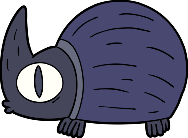 Bir insan tarafından çizilmiş sevimli çizgi film böceği.