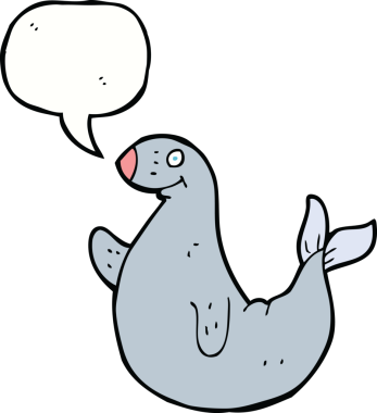 Bir insan tarafından çizilmiş konuşma baloncuklu karikatür mührü