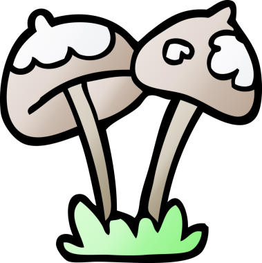 Bir insan tarafından çizilmiş karalama mantarı.