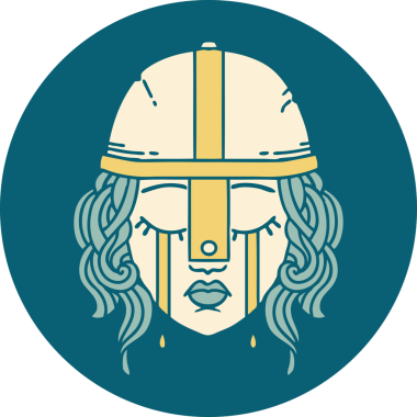 Bir insan tarafından çizilmiş ağlayan insan dövüşçünün simgesi