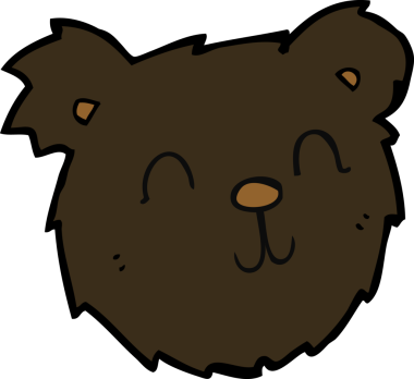 Bir insan tarafından çizilmiş mutlu poalr ayı yüzü.