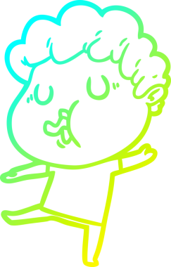 Bir insan tarafından çizilmiş bir çizgi film karakterinin çizimi.