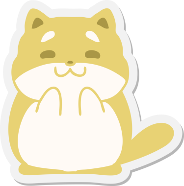 Bir insan tarafından çizilmiş küçük mutlu Corgi çıkartması.