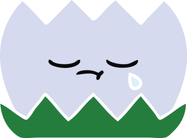 Bir insan tarafından çizilmiş bir nilüfer çiçeğinin düz renkli retro karikatürü