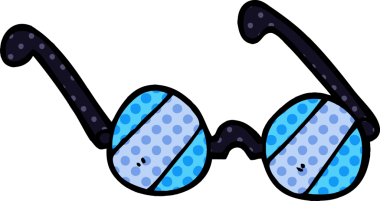 Bir insan tarafından çizilmiş karalama gözlüğü.