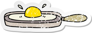 Kızartma tavasında bir insan tarafından çizilmiş garip bir el yazısı.