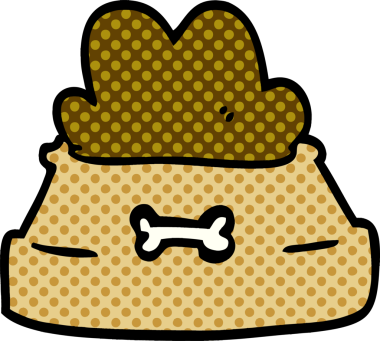 bir insan tarafından çizilmiş karalama evcil hayvan kasesi