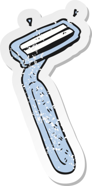 Bir insan tarafından çizilmiş bir çizgi filmin gerilimli çıkartması.