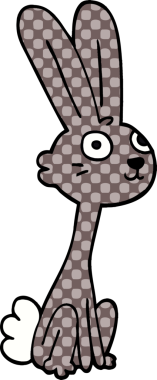 Bir insan tarafından çizilmiş karalama tavşanı