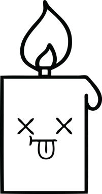 Bir insan tarafından çizilmiş mum çizimi.