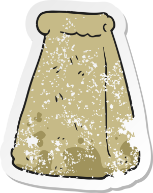 Bir insan tarafından çizilmiş karikatür kağıdının geriletilmiş yapıştırması.