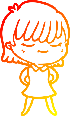 Bir insan tarafından çizilmiş bir karikatür kadın çizimi