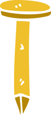 Bir insan tarafından çizilmiş karikatür pirinç çivisi.