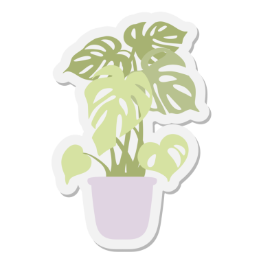 Bir insan tarafından çizilmiş canavar bitki etiketi.