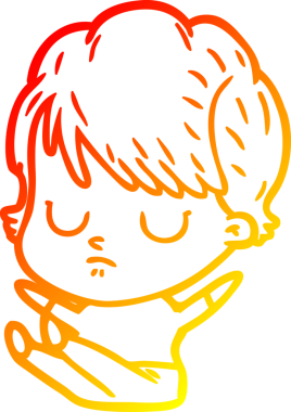 Bir insan tarafından çizilmiş bir karikatür kadın çizimi