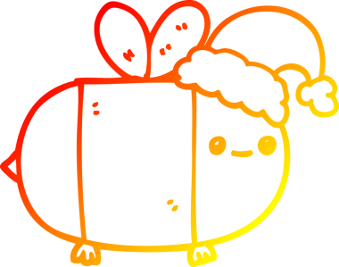 Bir insan tarafından çizilmiş bir çizgi filmin sıcak gradyan çizimi