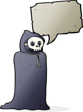 Bir insan tarafından çizilmiş bir konuşma baloncuğu olan tuhaf bir cadılar bayramı kostümü.