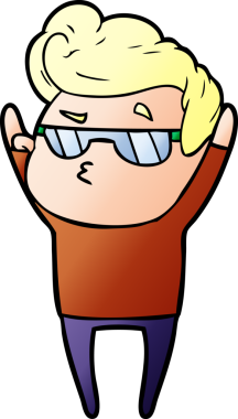 Bir insan tarafından çizilmiş havalı bir çizgi film.