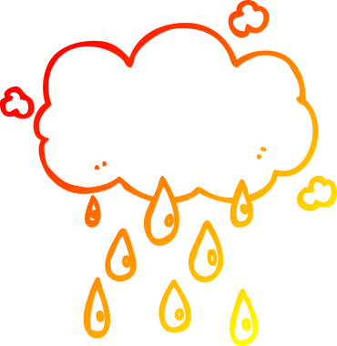 Bir insan tarafından çizilen karikatür bulutunun sıcak çizgi çizimi