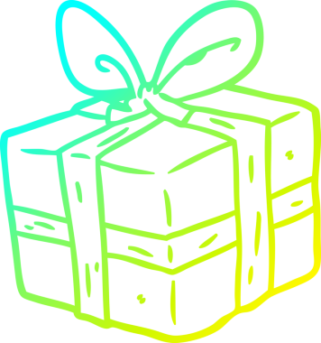 Bir insan tarafından çizilmiş soğuk gradyan çizgisi.