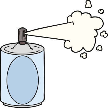 Bir insan tarafından çizilmiş karikatür spreyi.