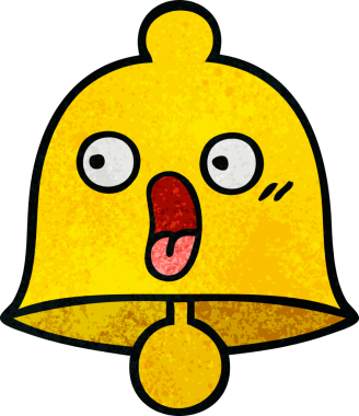 Bir insan tarafından çizilmiş eski grunge desenli bir çan.