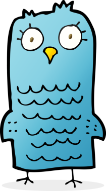 Bir insan tarafından çizilmiş çizgi film kuşu.