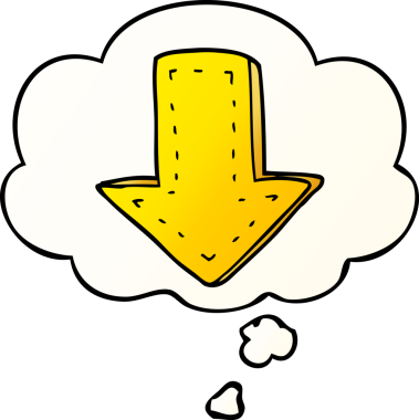 Bir insan tarafından çizilmiş, düşünce baloncuklu çizgi film.