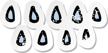 Bir insan tarafından çizilmiş karikatür yağmurunun sıkıntılı çıkartması