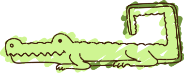 Bir insan tarafından çizilen Timsah Tebeşiri