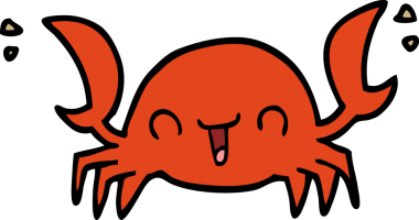 Bir insan tarafından çizilmiş yengeç.