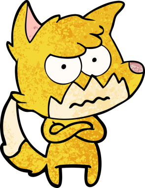 Bir insan tarafından çizilmiş bir tilki.