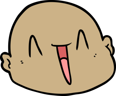 bir insan tarafından çizilmiş kel bir adam.