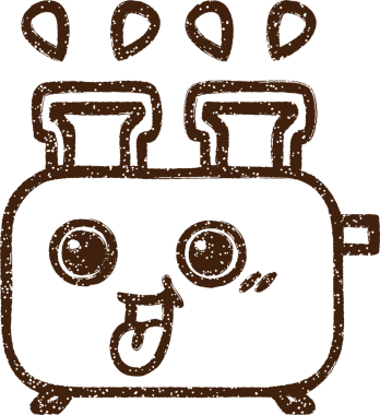 Bir insan tarafından çizilmiş tost makinesi kömürü.