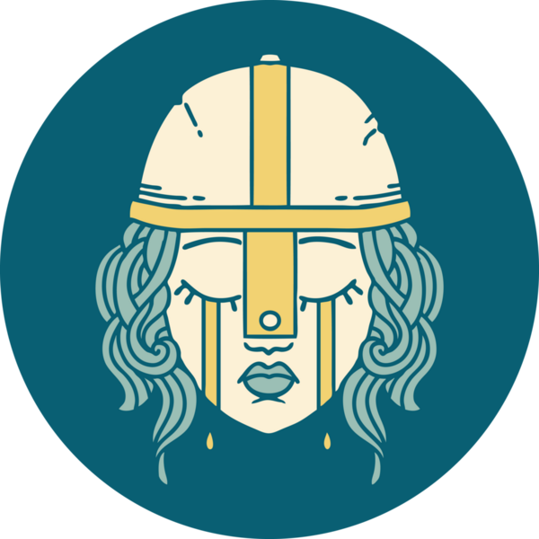 Bir insan tarafından çizilmiş ağlayan insan dövüşçünün simgesi