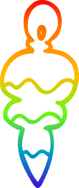 gökkuşağı gradyan çizimi bir insan tarafından çizilmiş bir karikatür Noel süslemesi