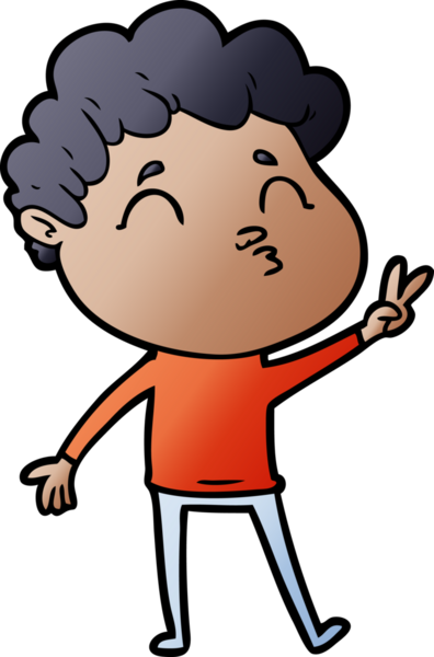 Çizgi film adamı somurtuyor Bir insan tarafından çizilmiş