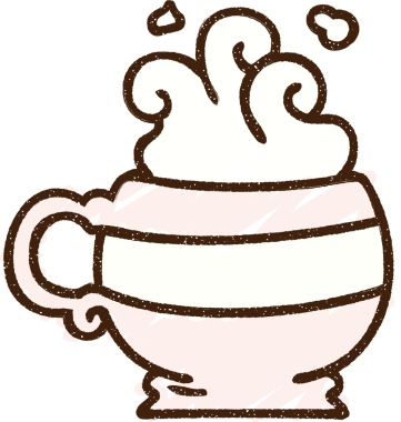 Bir insan tarafından çizilmiş kahve fincanı tebeşiri.