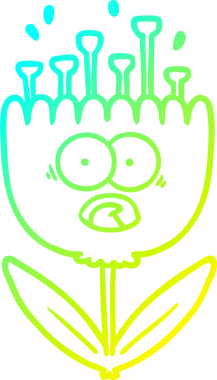 Bir insan tarafından çizilmiş bir karikatürün soğuk gradyan çizimi