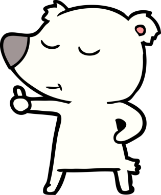 Bir insan tarafından çizilmiş kutup ayısı karikatürü