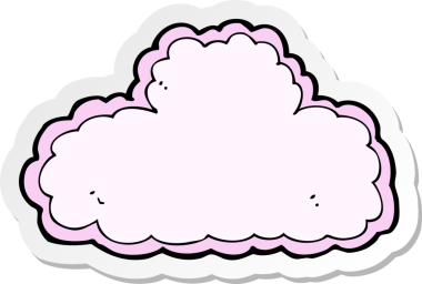 Bir insan tarafından çizilmiş bir karikatür bulut simgesi.