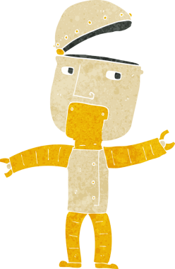 Bir insan tarafından çizilmiş el çizimi karikatür