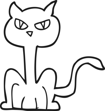 Bir insan tarafından çizilmiş siyah beyaz çizgi film.