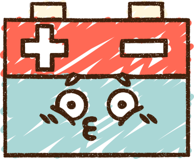 Bir insan tarafından çizilmiş pil tebeşiri.