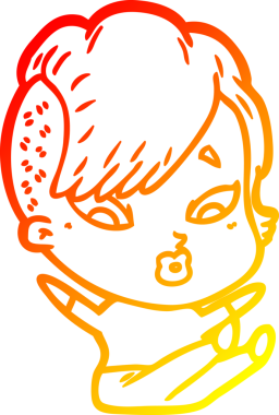 Bir çizgi film karakteri, bir kızın bir insan tarafından çizilmesine şaşırdı.