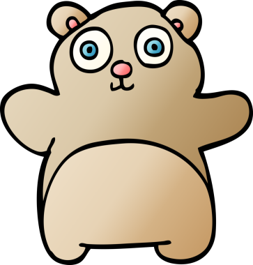 Bir insan tarafından çizilmiş bir oyuncak ayı.