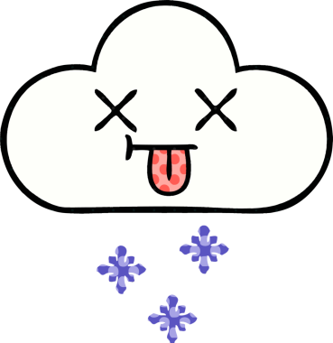 Bir insan tarafından çizilmiş bir kar bulutu çizgi filmi.