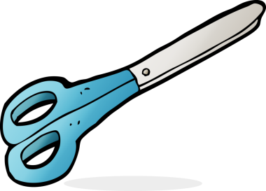 bir insan tarafından çizilmiş makas.