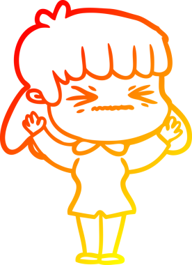 Bir insan tarafından çizilmiş bir karikatür kadın çizimi