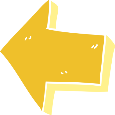 Bir insan tarafından çizilmiş karalama işaretli ok